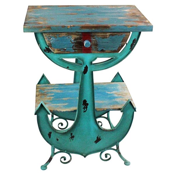 Design Toscano Anchors Aweigh Vintage Coastal Side Table - FU80833