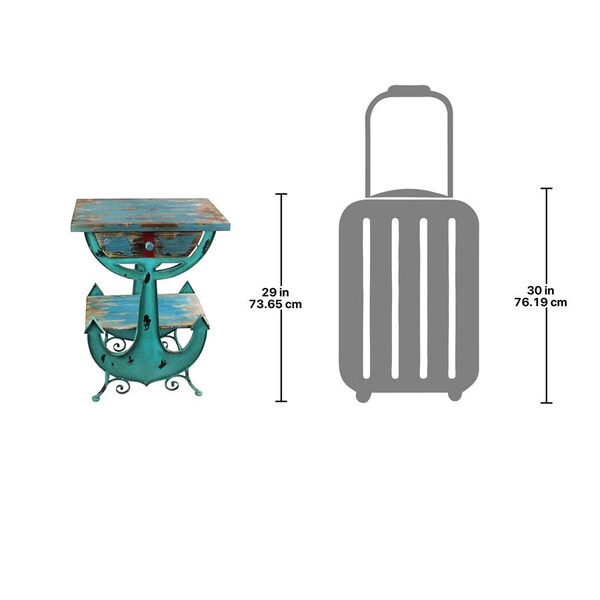 Design Toscano Anchors Aweigh Vintage Coastal Side Table - FU80833