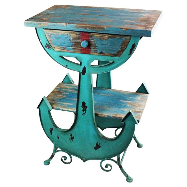 Design Toscano Anchors Aweigh Vintage Coastal Side Table - FU80833