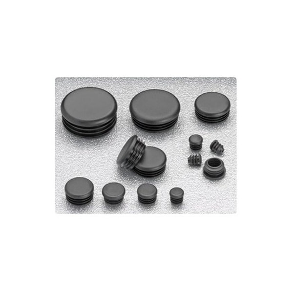 Stockcap Tubing Inserts-ROUND-1-1/4-(10-14)-LDPE-BLACK, 50PK - 740245