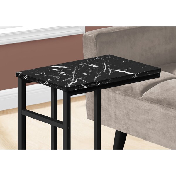 Monarch Specialties End Table, 18 W, 24 H, Particle Board, Metal, Black - I 2174
