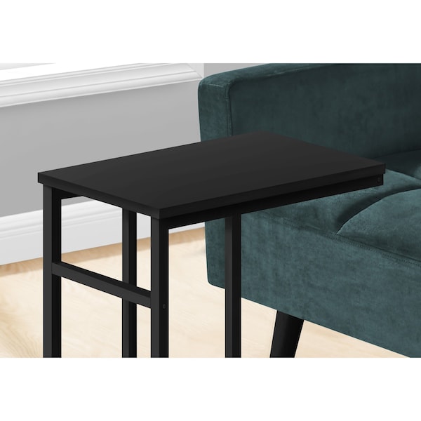 Monarch Specialties End Table, 18 W, 24 H, Particle Board, Metal, Black - I 2170