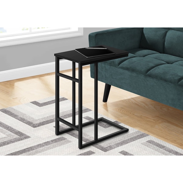 Monarch Specialties End Table, 18 W, 24 H, Particle Board, Metal, Black - I 2170
