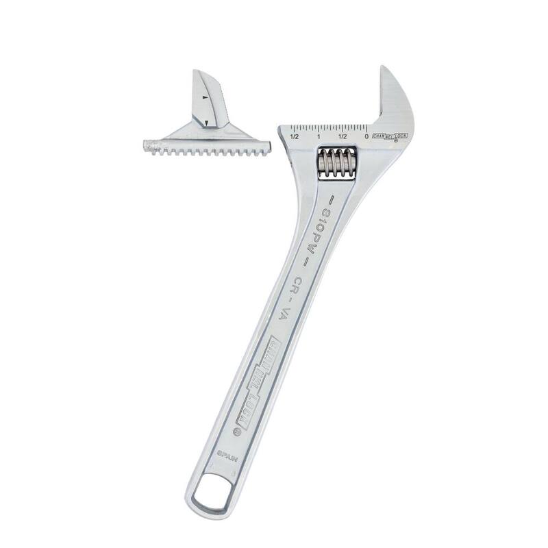 Llave ajustable/llave para tubo de mandíbula reversible de 6 pulgadas en cromo - 806PW