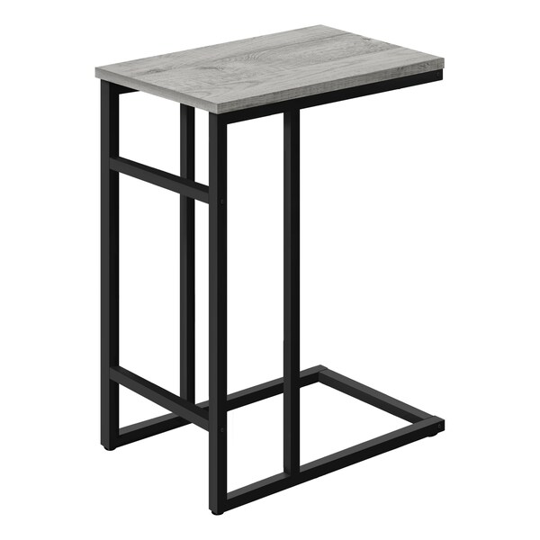 Monarch Specialties End Table, 18 W, 24 H, Particle Board, Metal, Grey - I 2171