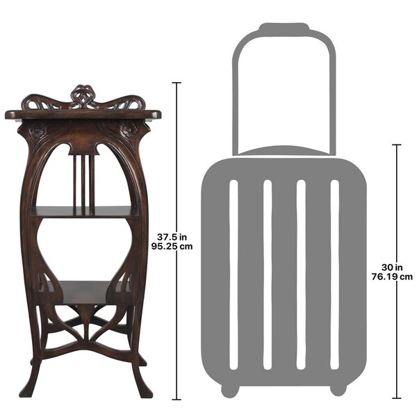 Design Toscano Galle Art Nouveau Harp Side Table - AF8074