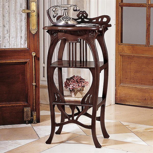 Design Toscano Galle Art Nouveau Harp Side Table - AF8074