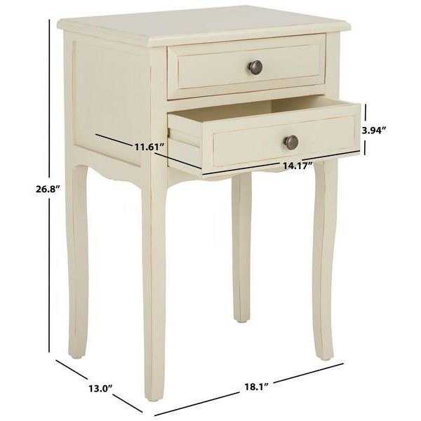 Safavieh Lori End Table- Barley - 26.8 x 13 x 18.1 in. - AMH6576E