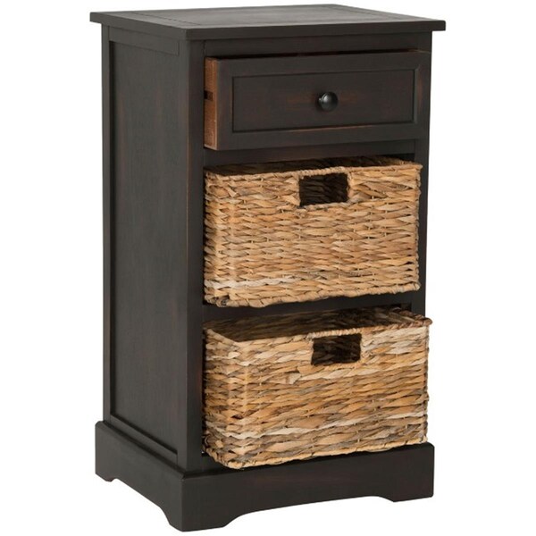 Safavieh Carrie Side Storage Side Table- Brown - 27.6 x 13 x 15.9 in. - AMH5700F