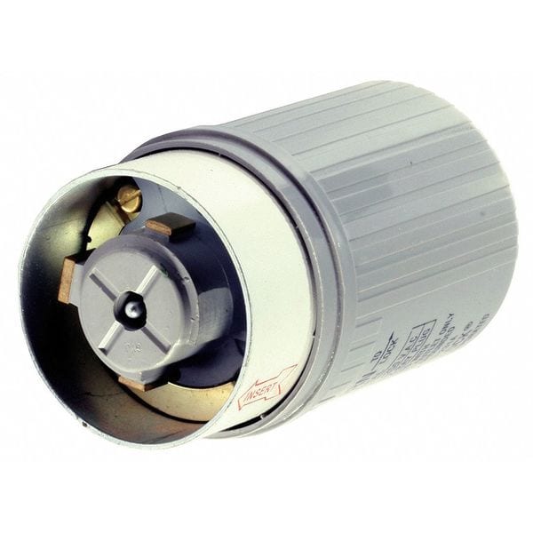 Enchufe de bloqueo de hospital de 50A Hubbell 2P 3W 250VAC GY - HBL25515
