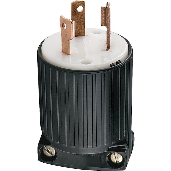 Conector de bloqueo de giro para dispositivos de cableado Eaton, 2 polos, 30 A, 125 V, NEMA: NEMA L5-30, Negro/Blanco - L530P