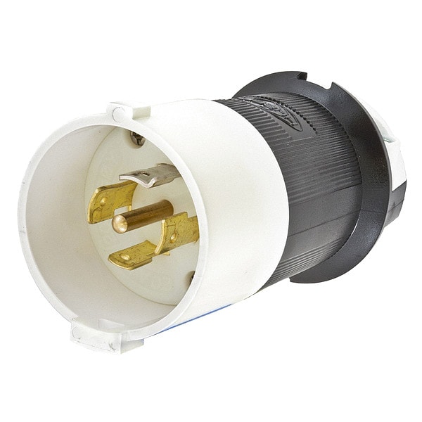Enchufe Twist-Lock de 20A de Hubbell 4P 5W 120/208VAC L21-20P BK/WT - HBL2511S