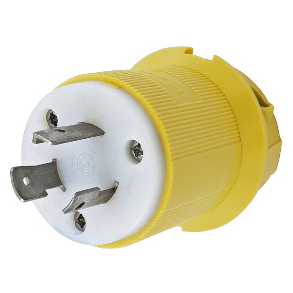Conector de bloqueo giratorio marino de 20A Hubbell 2P 3W 250VAC L6-20P YL - HBL23CM21