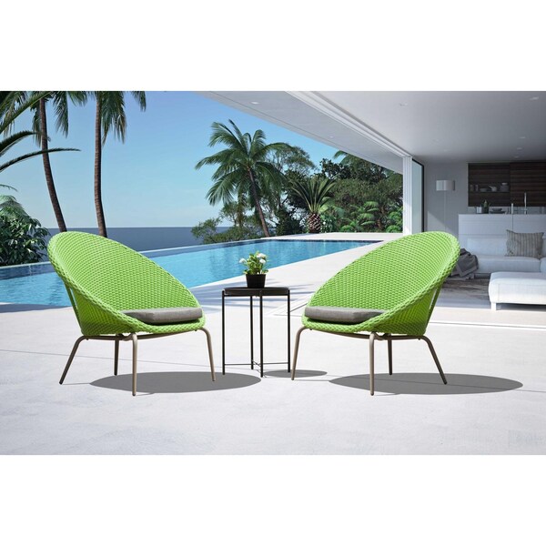 Homeroots 17 x 17 x 21 in. Powder Aluminum Side Table - 372277