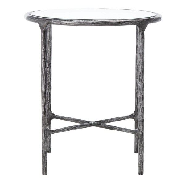 Safavieh Jessa Forged Metal Round End Table, Silver - SFV9505B