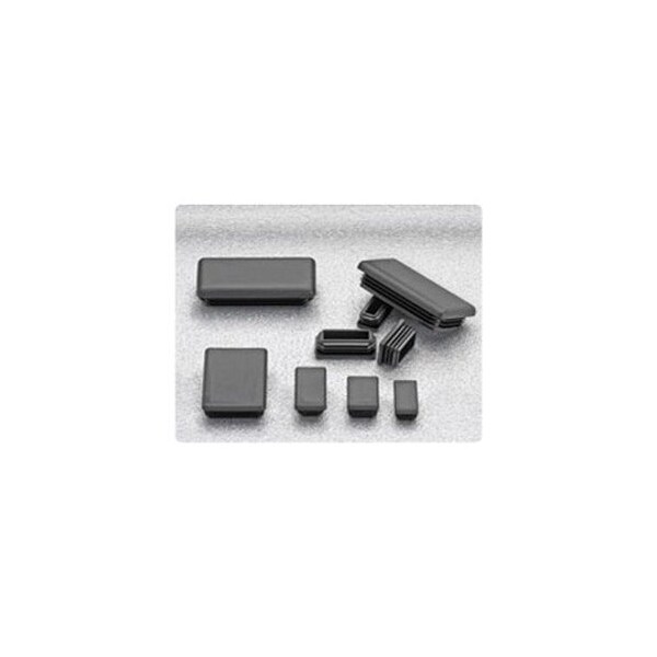 Stockcap Tubing Inserts-RECTANGULAR-1/2 X 1-(16-18)-LDPE-BLACK, 1000PK - 910985