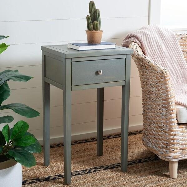 Safavieh Abel End Table- French Grey - 29.7 x 14.2 x 16.9 in. - AMH6626A