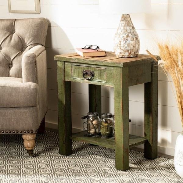 Safavieh Alfred End Table - Antique Green - AMH4094A