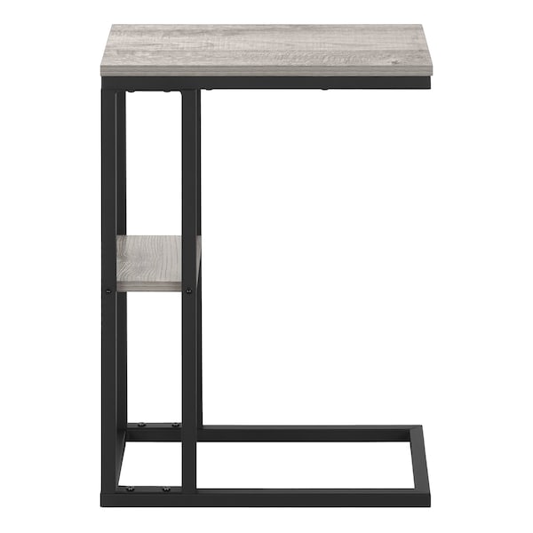Monarch Specialties End Table, 18.25 W, 25.25 H, Particle Board, Metal, Grey - I 3671