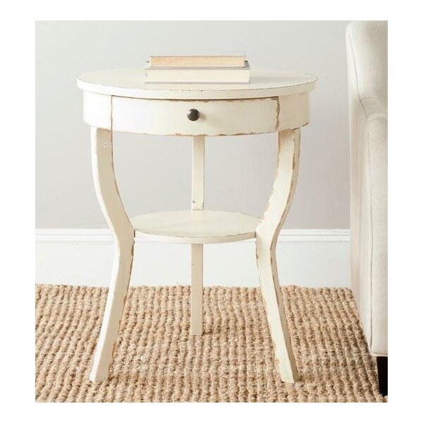 Safavieh Kendra End Table, Vintage Cream - 30.3 x 22 x 22 in. - AMH6620D