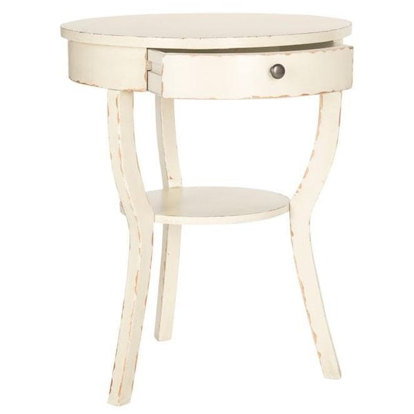 Safavieh Kendra End Table, Vintage Cream - 30.3 x 22 x 22 in. - AMH6620D