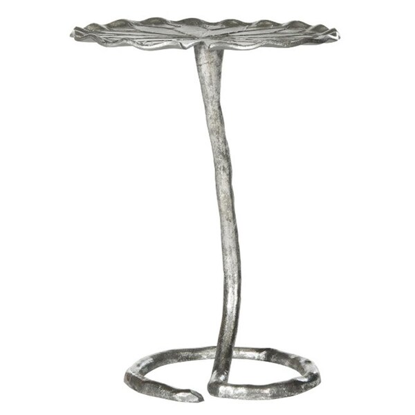 Safavieh Justina Side Table- Silver - 21 x 15.5 x 15.5 in. - FOX3245B