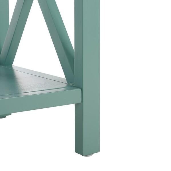 Safavieh Candence Cross Back End Table- Dusty Green - 21.5 x 13.4 x 18.1 in. - AMH6523E