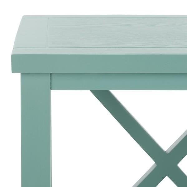 Safavieh Candence Cross Back End Table- Dusty Green - 21.5 x 13.4 x 18.1 in. - AMH6523E