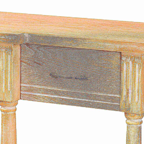 Baxton Studio Hallan Classic Whitewashed Oak Brown Finished Wood 3-Drawer Console Table - 176-11075-ZORO
