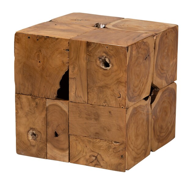 Baxton Studio 17 W, 17 L, 17.5 H, Teak Root, Natural Brown - 217-12738-ZORO