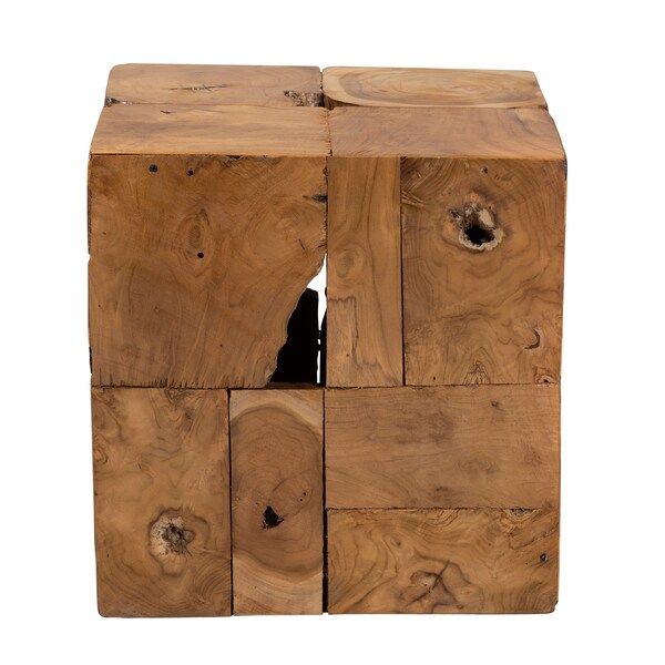 Baxton Studio 17 W, 17 L, 17.5 H, Teak Root, Natural Brown - 217-12738-ZORO