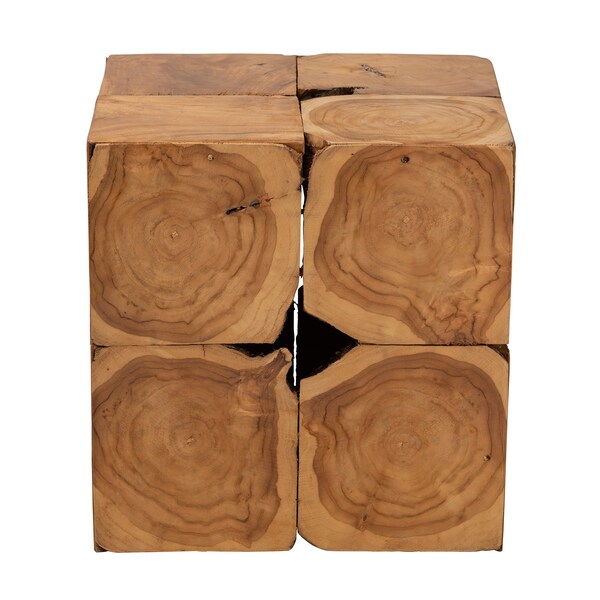 Baxton Studio 17 W, 17 L, 17.5 H, Teak Root, Natural Brown - 217-12738-ZORO
