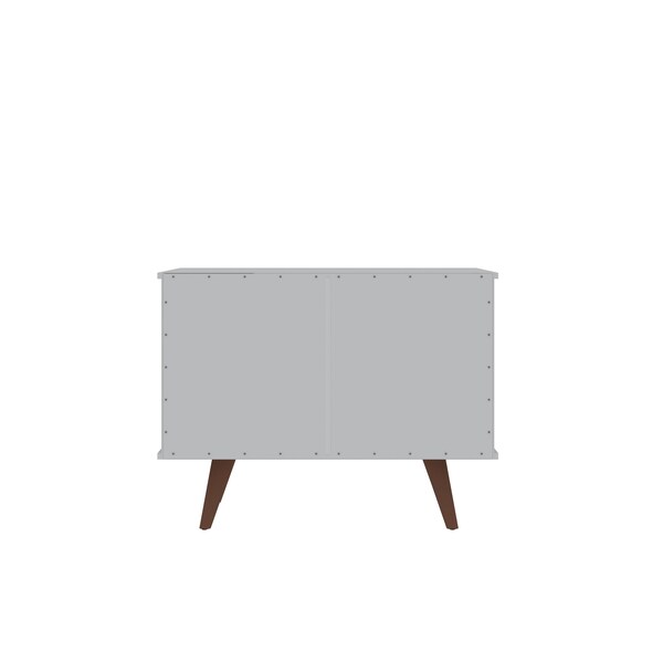 Manhattan Comfort Rectangle Hampton Accent Cabinet, 33.07 W, 15.75 L, 25.59 H, MDF and MDP, White - 19PMC1