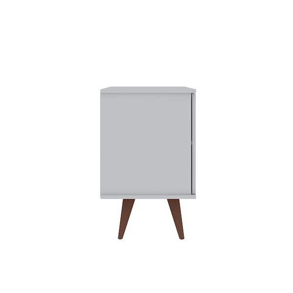Manhattan Comfort Rectangle Hampton Accent Cabinet, 33.07 W, 15.75 L, 25.59 H, MDF and MDP, White - 19PMC1