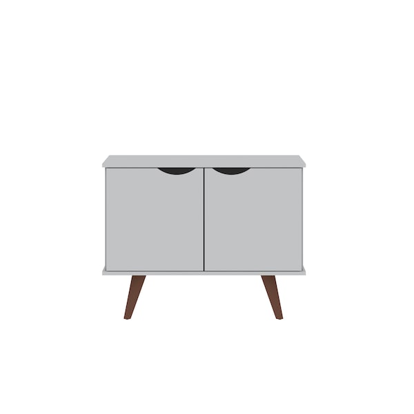 Manhattan Comfort Rectangle Hampton Accent Cabinet, 33.07 W, 15.75 L, 25.59 H, MDF and MDP, White - 19PMC1