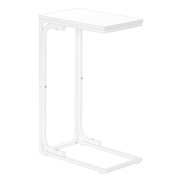 Monarch Specialties Accent Table, C-shaped, End, Side, Snack, Living Room, Bedroom, Contemporary, Modern - I 3478