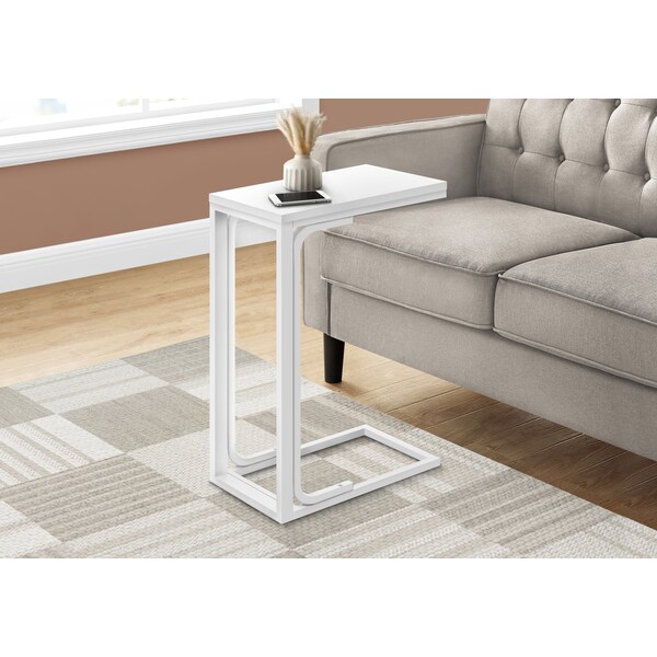 Monarch Specialties Accent Table, C-shaped, End, Side, Snack, Living Room, Bedroom, Contemporary, Modern - I 3478