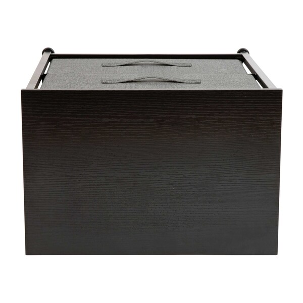 Flash Furniture Black/Gray 2 Drawer End Table Storage Organizer - WX-5L200-BK-GR-GG