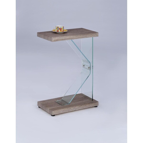 Myco Furniture Chair Side Table, Weathered Taupe - 8703
