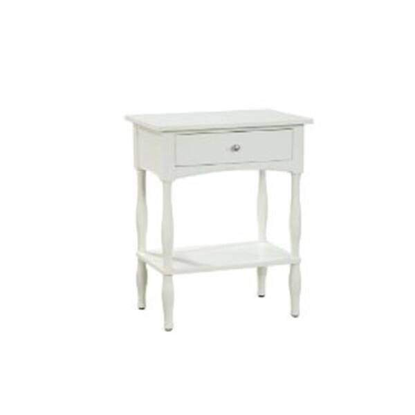 Deluxdesigns Shaker Cottage End Table - Ivory - 24in. x 16in. x 30in. - DE2797279