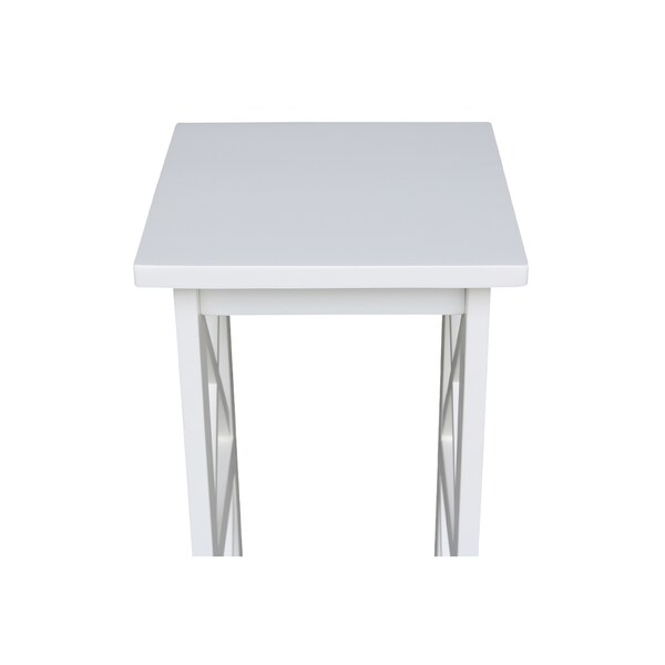 International Concepts Rectangle 30 in X-Sided Plant Stand Snow, 12 in W, 12 in L, 30 in H, Wood, White - OT08-3070X
