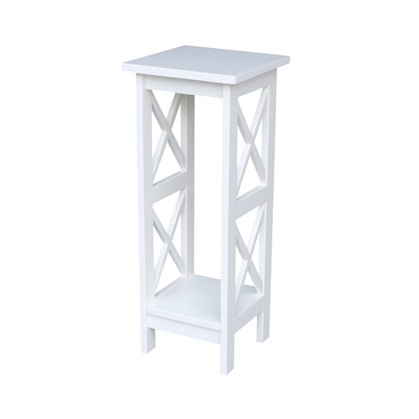 International Concepts Rectangle 30 in X-Sided Plant Stand Snow, 12 in W, 12 in L, 30 in H, Wood, White - OT08-3070X