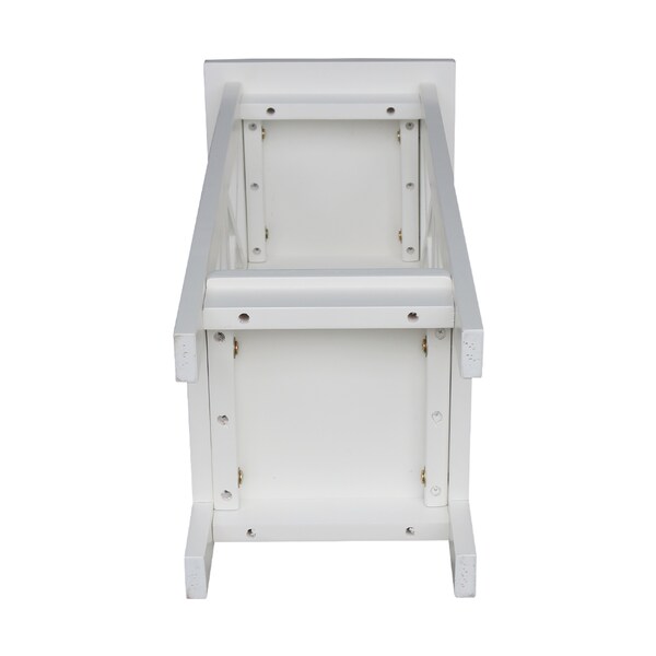 International Concepts Rectangle 30 in X-Sided Plant Stand Snow, 12 in W, 12 in L, 30 in H, Wood, White - OT08-3070X
