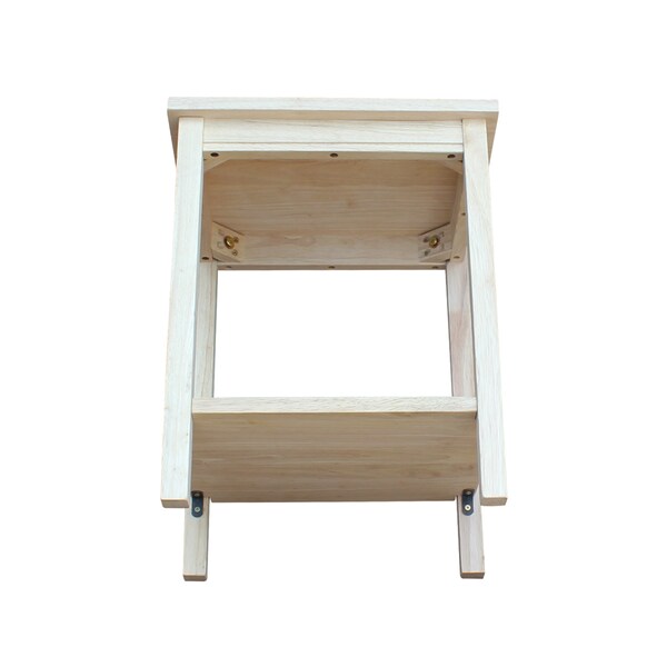 International Concepts Rectangle Portman Accent Table, 16 in W, 14 in L, 20 in H, Wood, Unfinished - OT-41