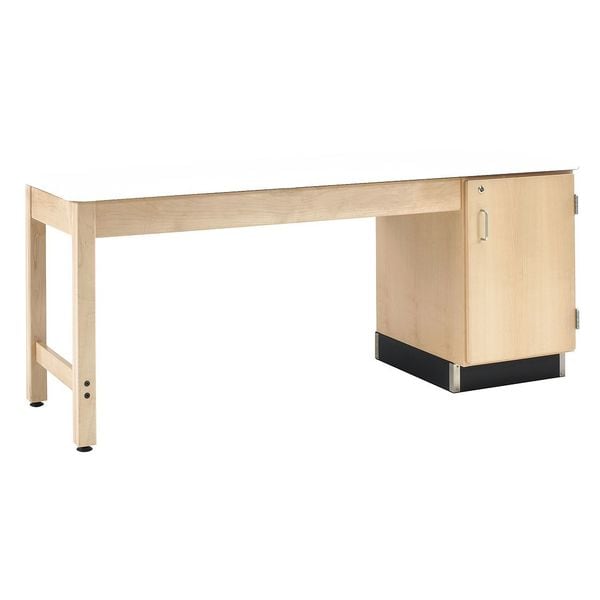 Diversified Spaces Rectangle Sewing Table, Single Unit, Maple, 72" W, 77" L, 30" H, HPL, Almond - SMT-7224