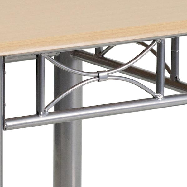 Flash Furniture Square End Table, 21" W, 21" L, 19.75" H, Laminate, Wood Grain - JB-6-END-NAT-GG