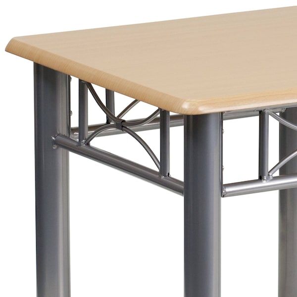 Flash Furniture Square End Table, 21" W, 21" L, 19.75" H, Laminate, Wood Grain - JB-6-END-NAT-GG