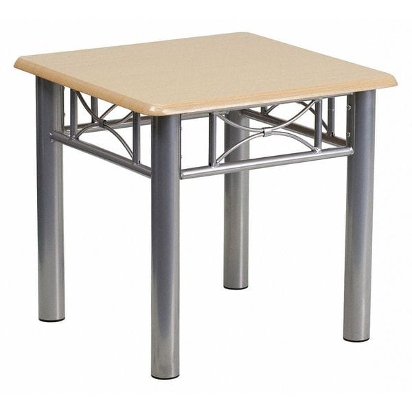 Flash Furniture Square End Table, 21" W, 21" L, 19.75" H, Laminate, Wood Grain - JB-6-END-NAT-GG