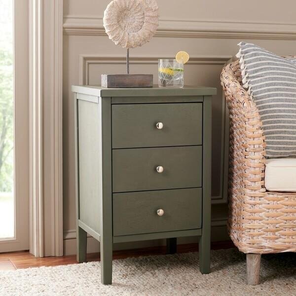 Safavieh Deniz End Table- French Grey - 26.8 x 14.2 x 16.9 in. - AMH6628A