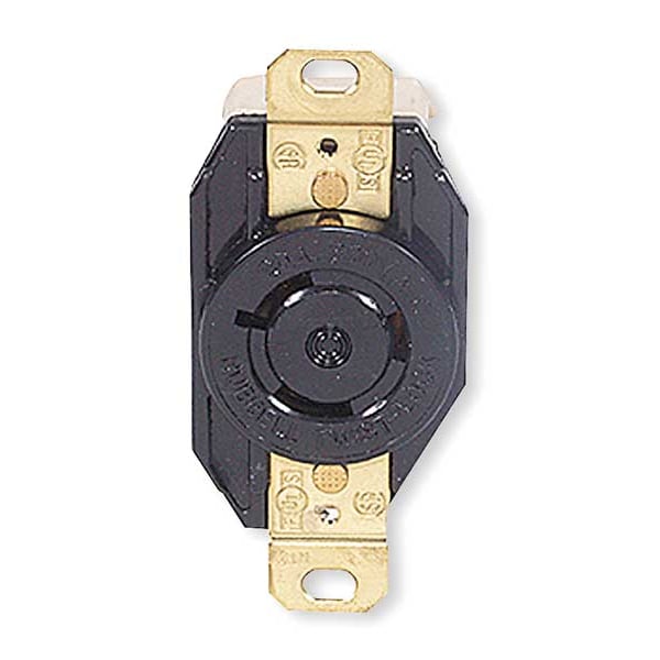 Toma Corriente Twist-Lock de 20A 2P 3W 600VAC L9-20R Negro - HBL2350